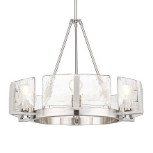 Golden Canada 3164-6 PW-HWG - Golden Lighting Aenon 6-light Chandelier in Pewter